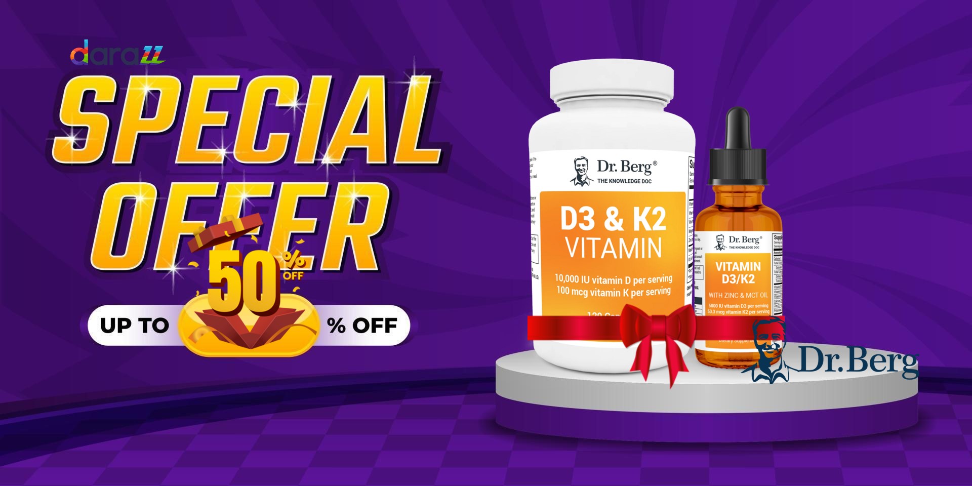 Dr. Berg Ultimate D3 &amp; K2 Health Boost Bundle – 50% OFF