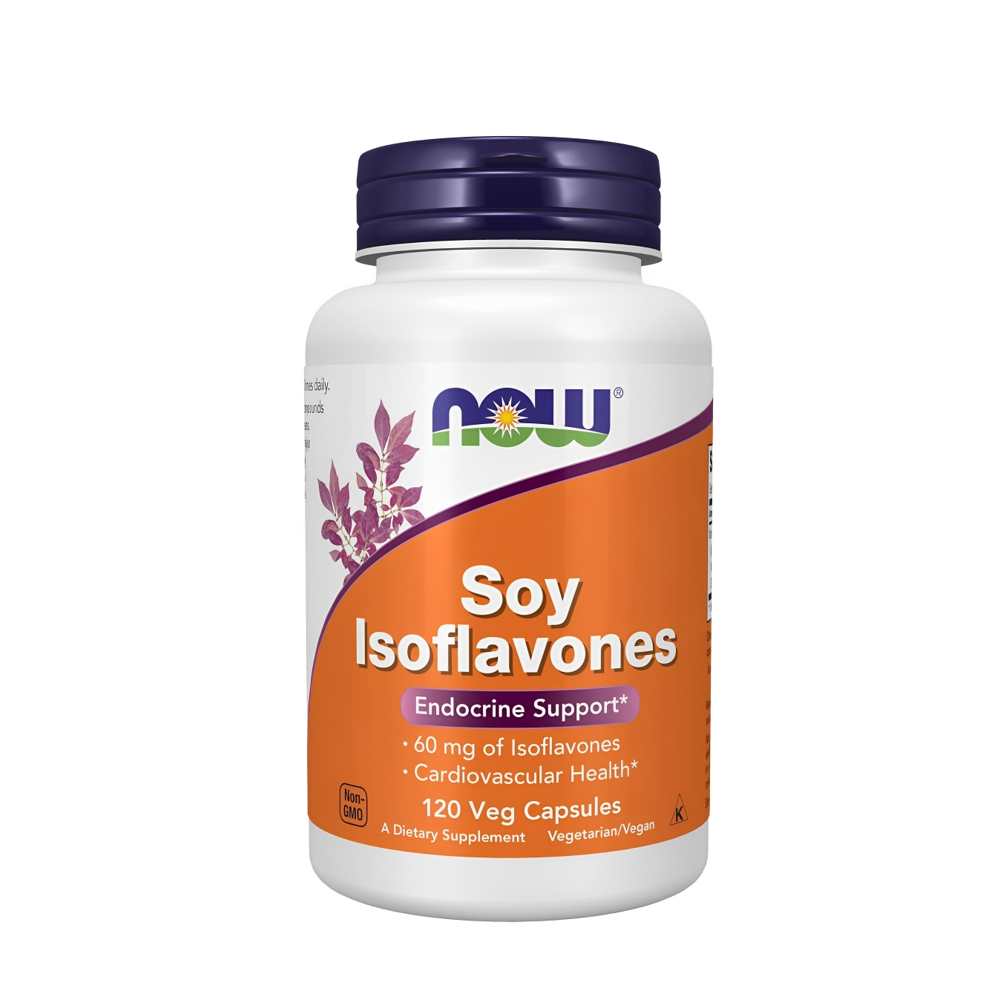 Now Foods Soy Isoflavones – 60mg Endocrine &amp; Cardiovascular Support, 120 Veg Capsules