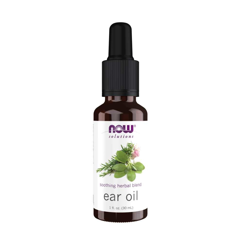 Now Foods Ear Oil – Soothing Herbal Blend with Garlic, Mullein &amp; Tea Tree Oil – Natural Ear Care Drops – 30 M L