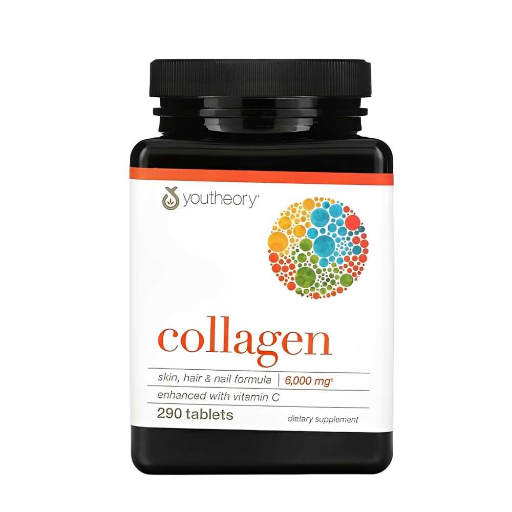 Youtheory Collagen – Skin, Hair &amp; Nail Formula 6000mg with Vitamin C, 290 Tablets