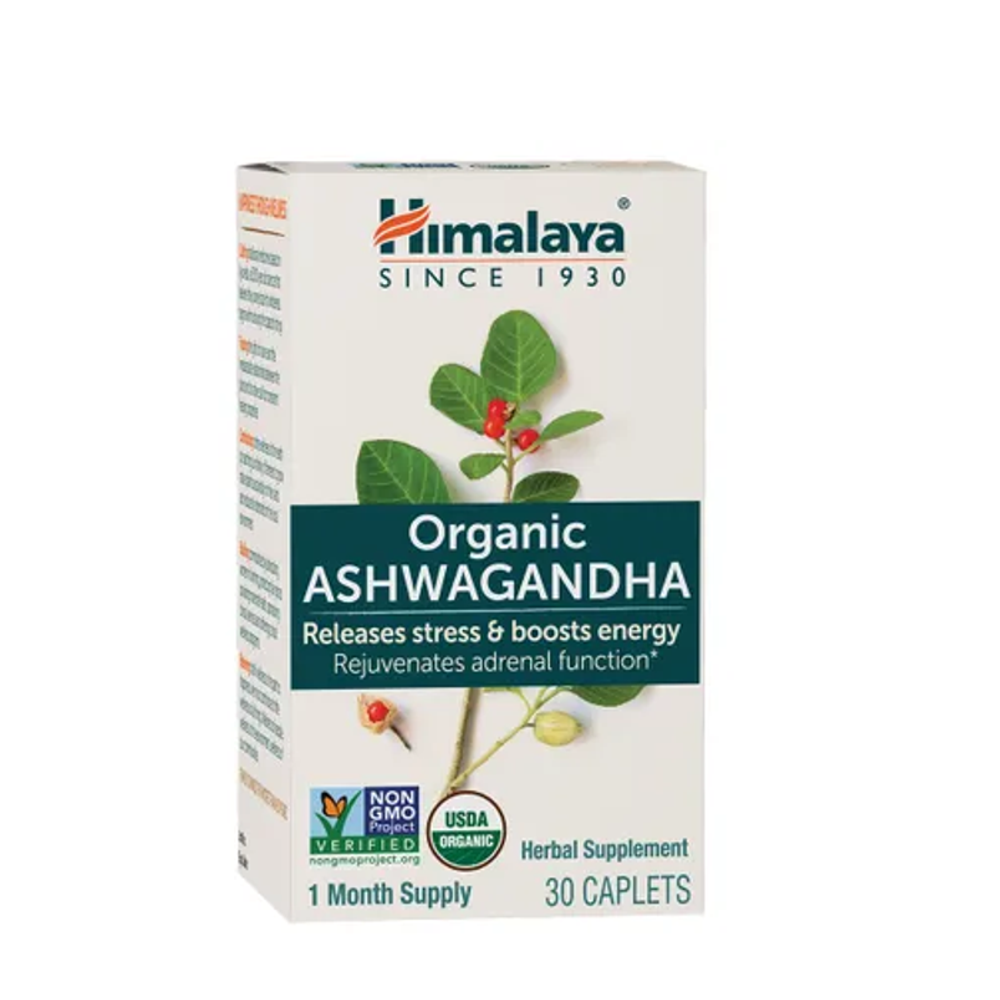 Himalaya Organic Ashwagandha – Stress Relief &amp; Energy Support | 60 Caplets