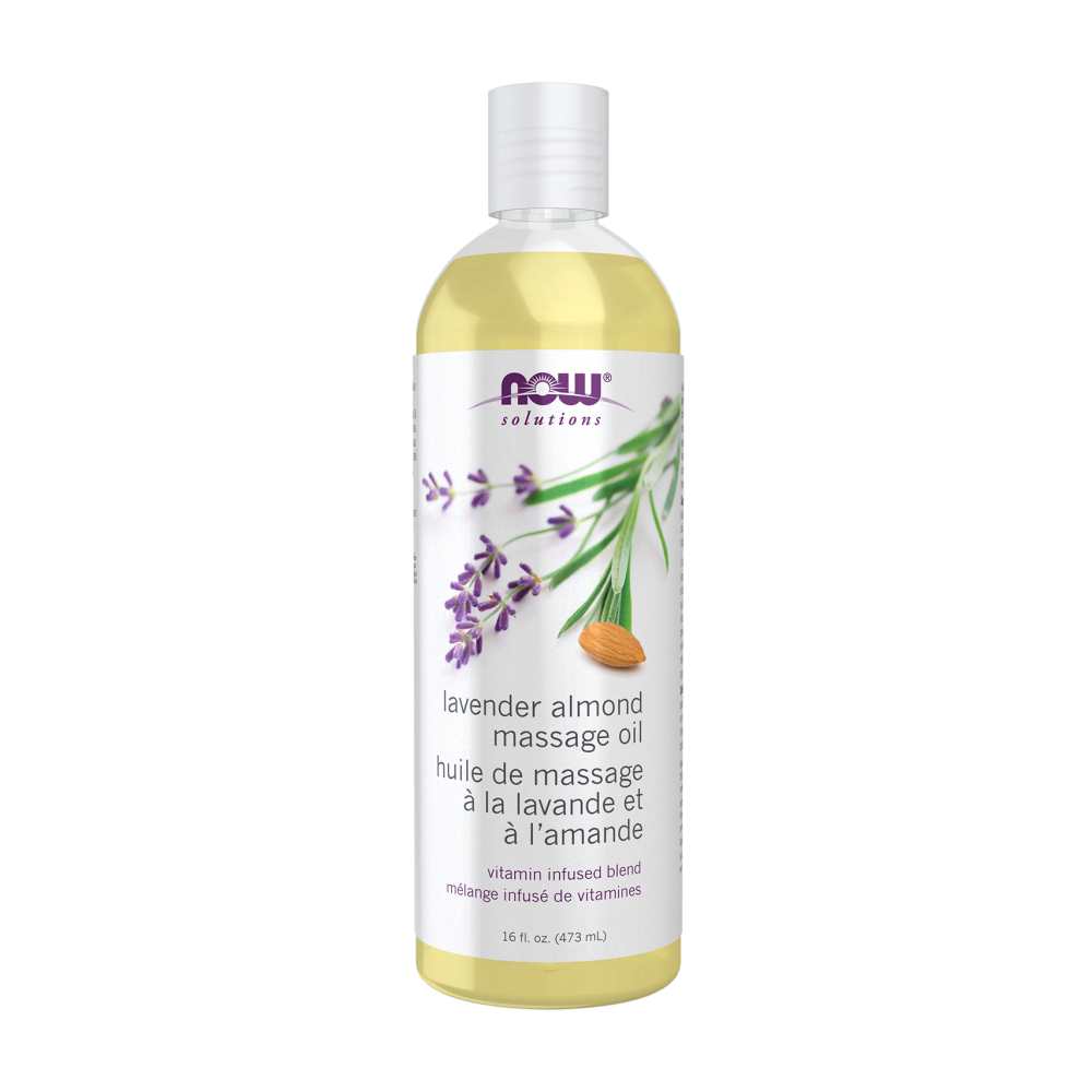 Now Foods Lavender Almond Massage Oil – Calming Aromatherapy Blend – Body &amp; Massage Oil – 473 M L