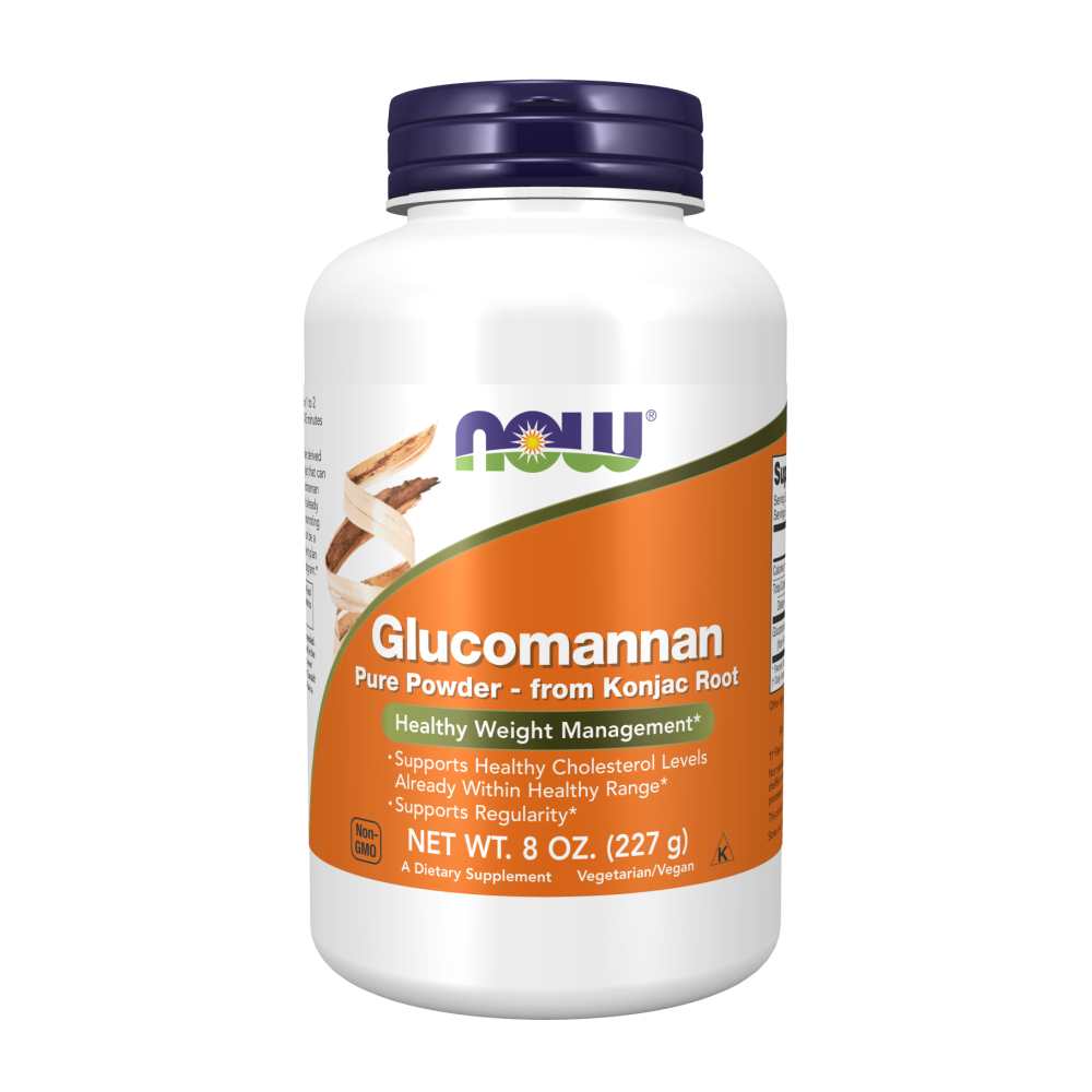 Now Foods Glucomannan Powder – Konjac Root Fiber for Weight &amp; Cholesterol – 227g
