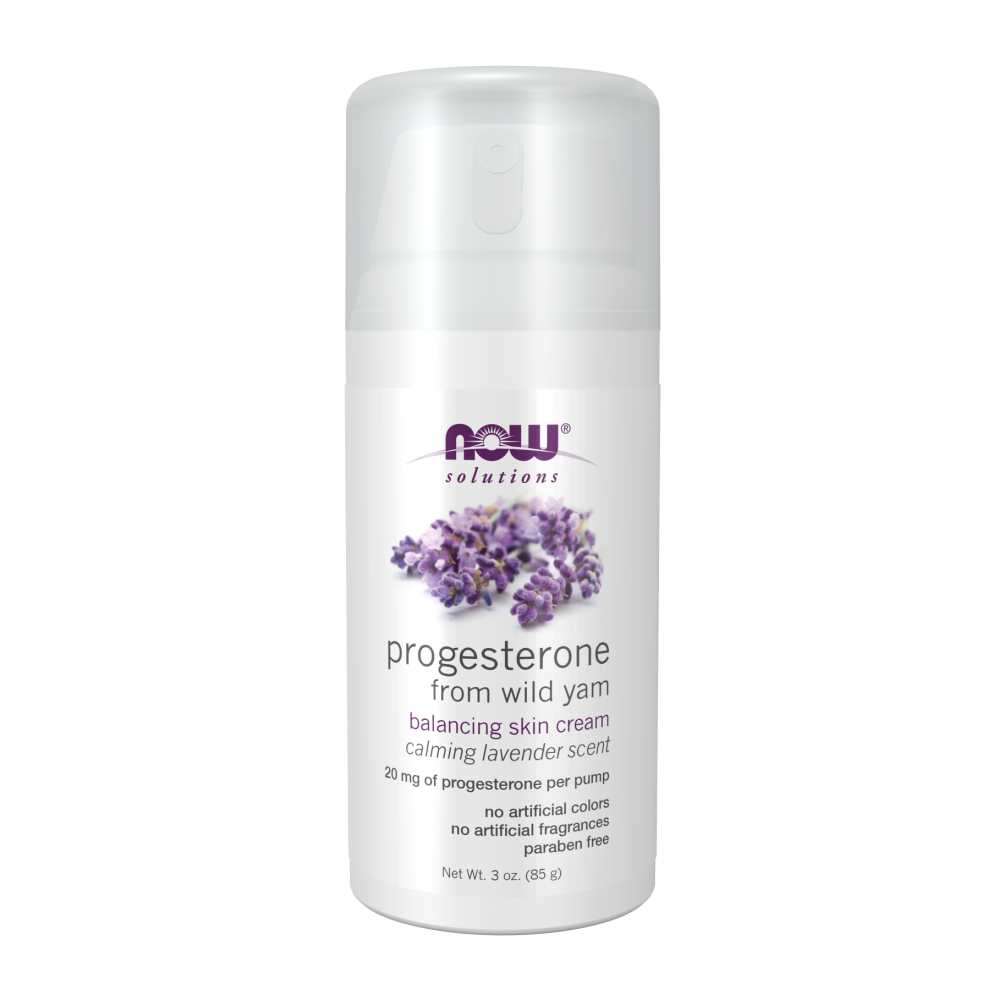 Now Foods Progesterone from Wild Yam – with Lavender Essential Oil – Balancing Skin Cream – 85 G