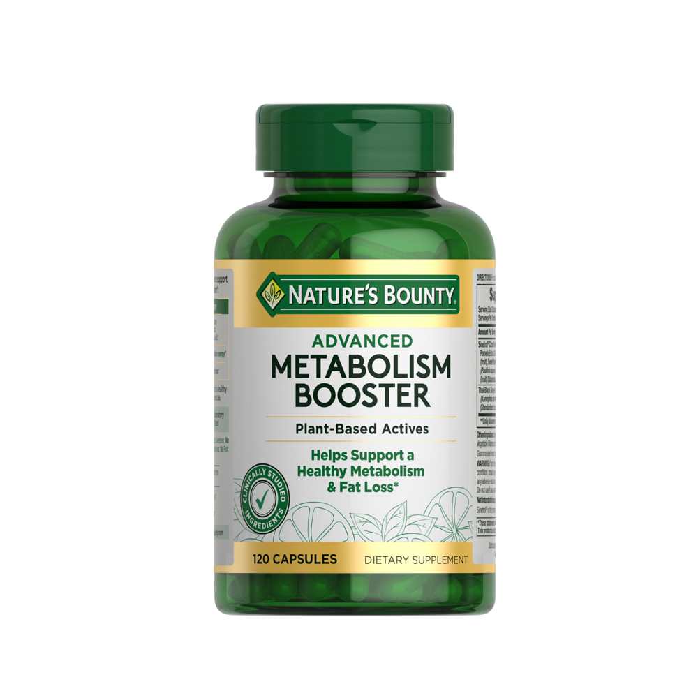 Nature's Bounty Advanced Metabolism Booster - Plant-Based Actives for Healthy Metabolism &amp; Fat Los