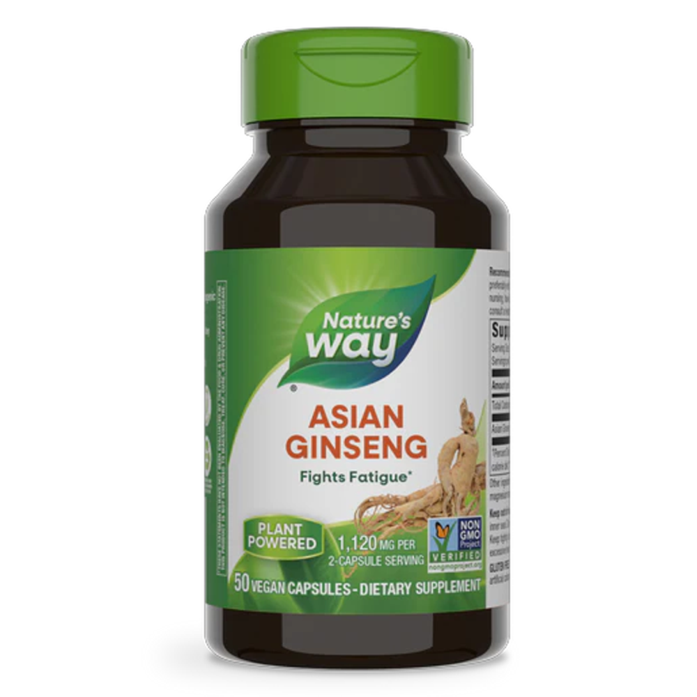 Nature's Way Asian Ginseng – 1,120mg High-Potency Energy &amp; Vitality Support | 100 Vegan Capsules