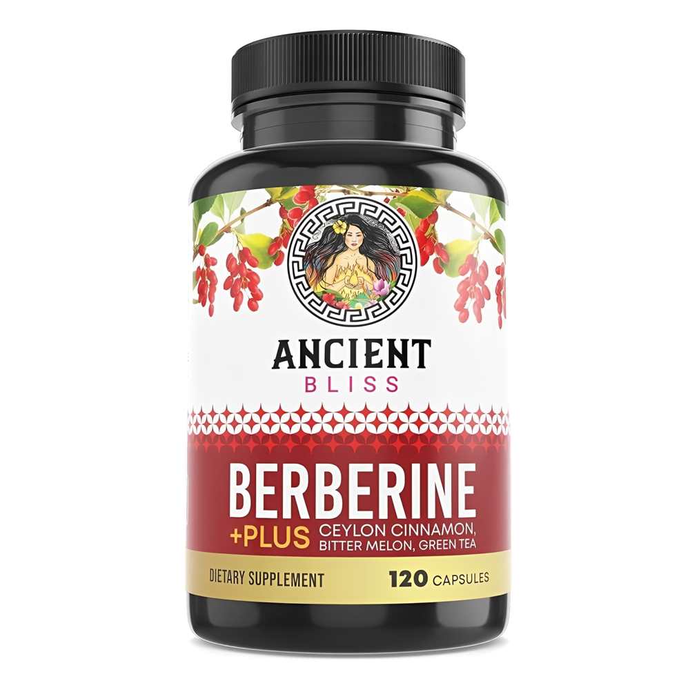 Ancient Bliss Berberine Plus – Ceylon Cinnamon, Bitter Melon &amp; Green Tea – 120 Capsules