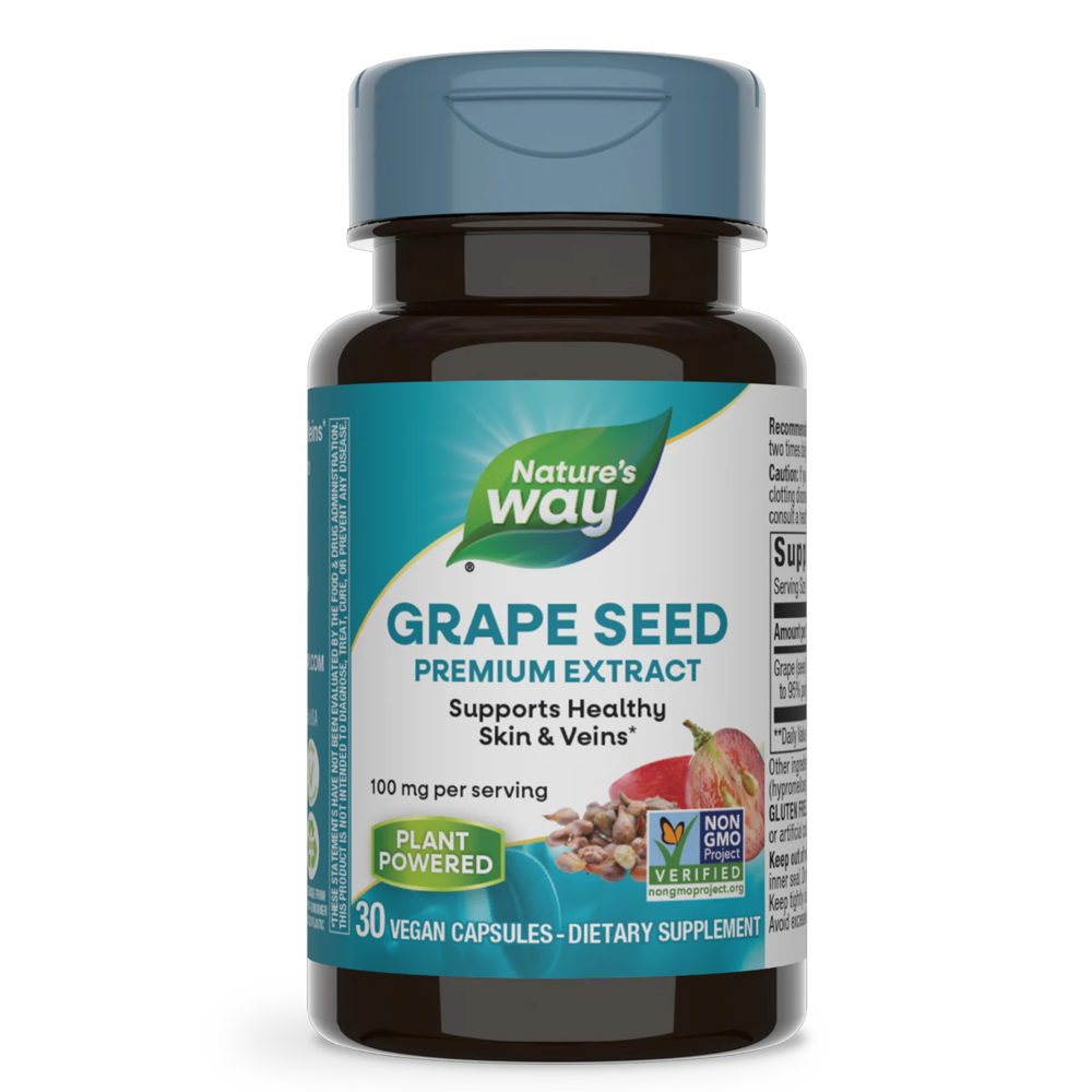 Grape Seed Extract By Nature's Way Premium Extract 100MG - Supports Healthy Skin &amp; Veins