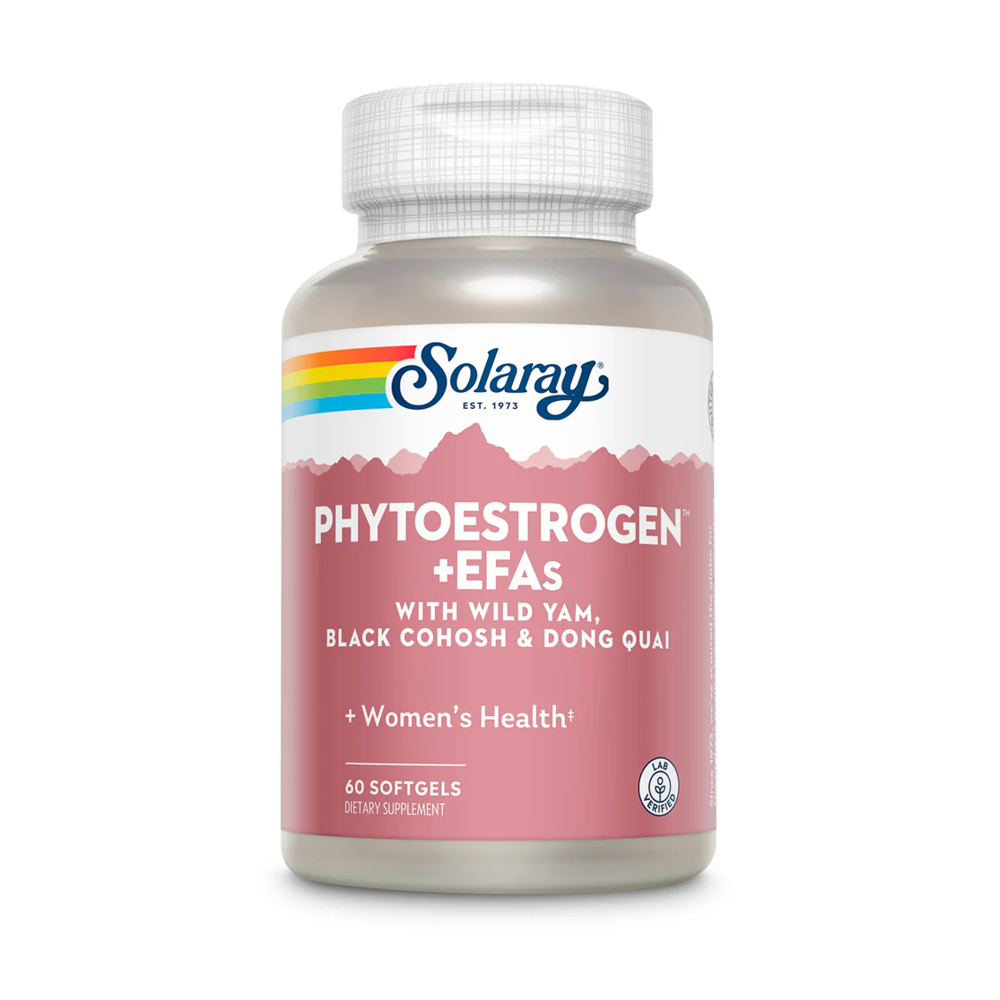 Solaray PhytoEstrogen Supplement - Wild Yam, Black Cohosh &amp; Dong Quai for Hormonal Balance