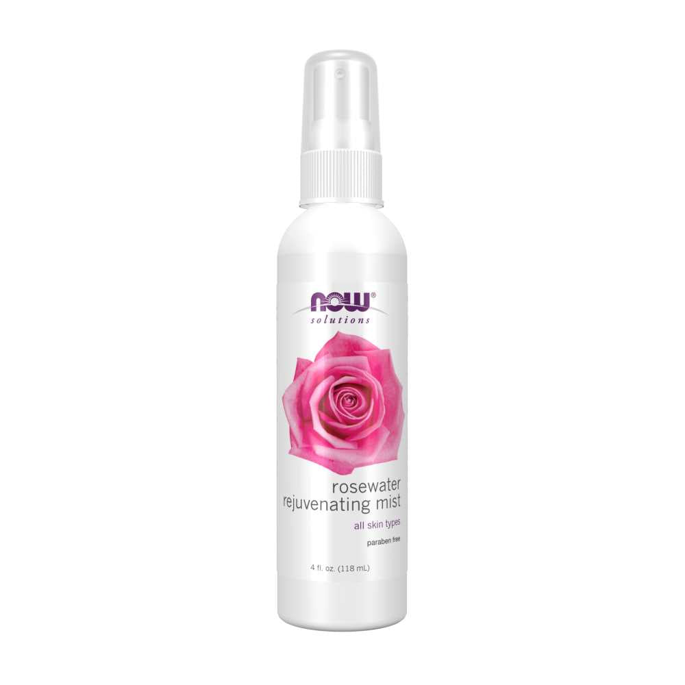 Now Foods Rosewater Rejuvenating Mist – Hydrating &amp; Refreshing Botanical Spray – Facial &amp; Body Mist – 118 M L