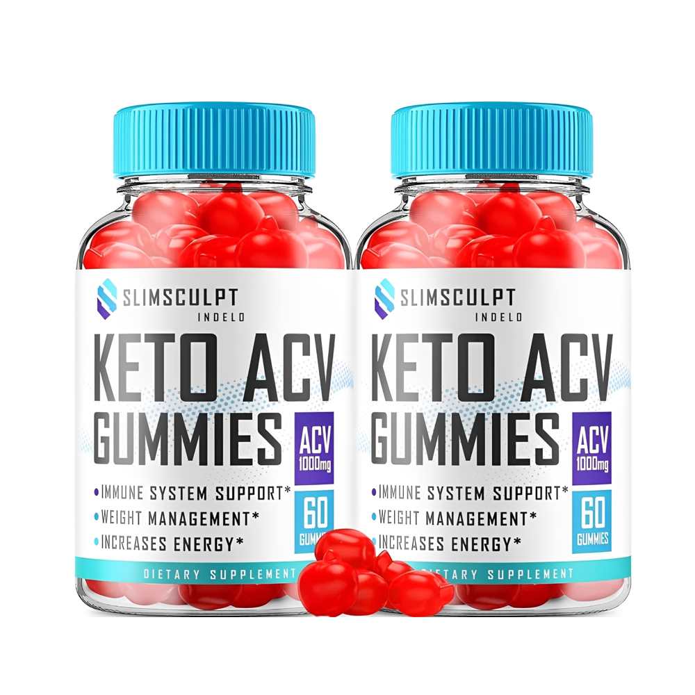 Slim Sculpt Indelo Keto Acv Gummies | Immune System Support, Weight Management &amp; Energy Boost | 1000mg | 60 Gummies