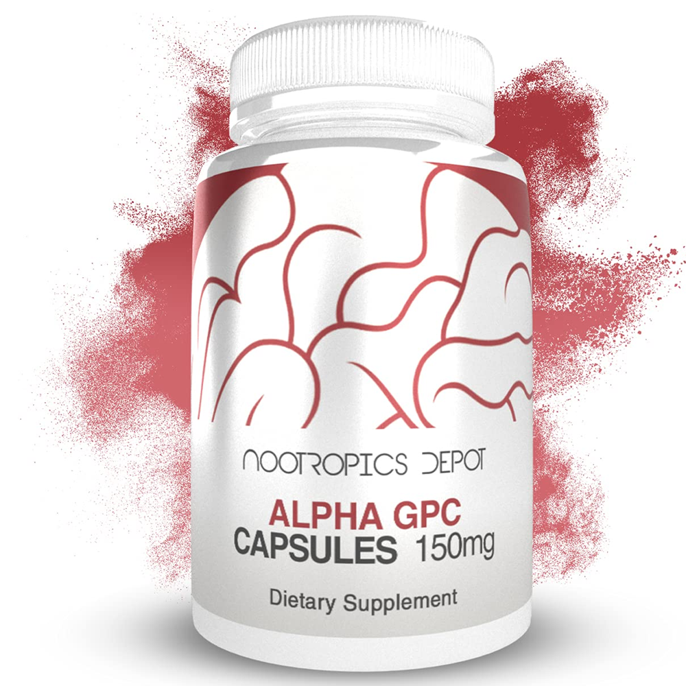 Nootropics Depot Alpha GPC 150mg Capsules – Cognitive &amp; Memory Support Dietary Supplement