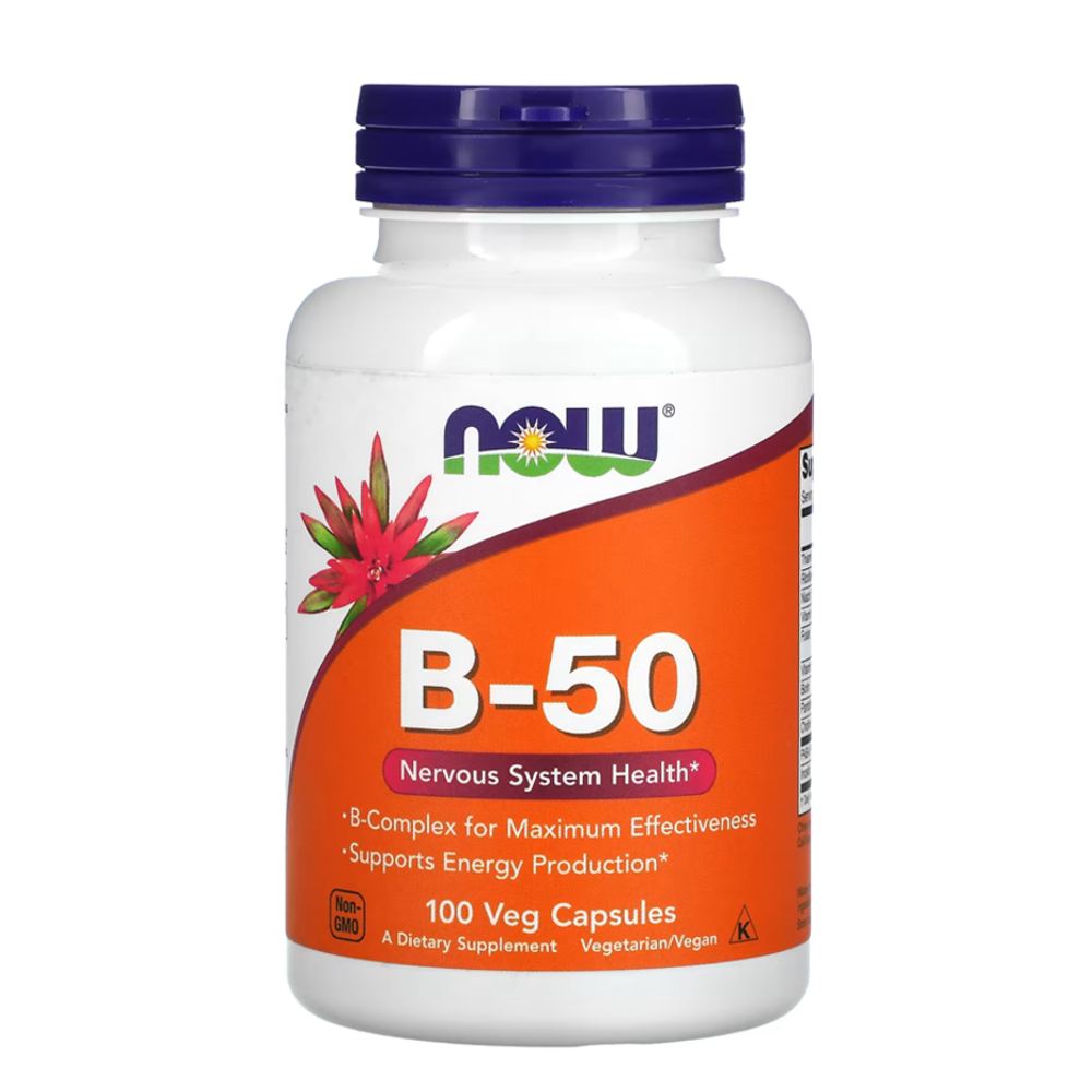 B-50 Complex – Nervous System &amp; Energy Support | High-Potency B-Vitamin Supplement – 250 Vegetarian Tablets