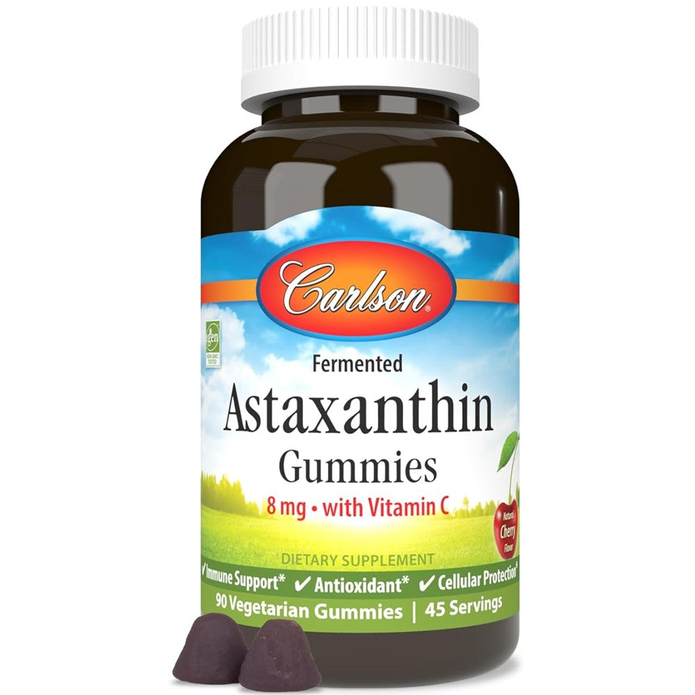 Carlson Fermented Astaxanthin with Vitamin C Gummies - 8mg Antioxidant &amp; Immune Support