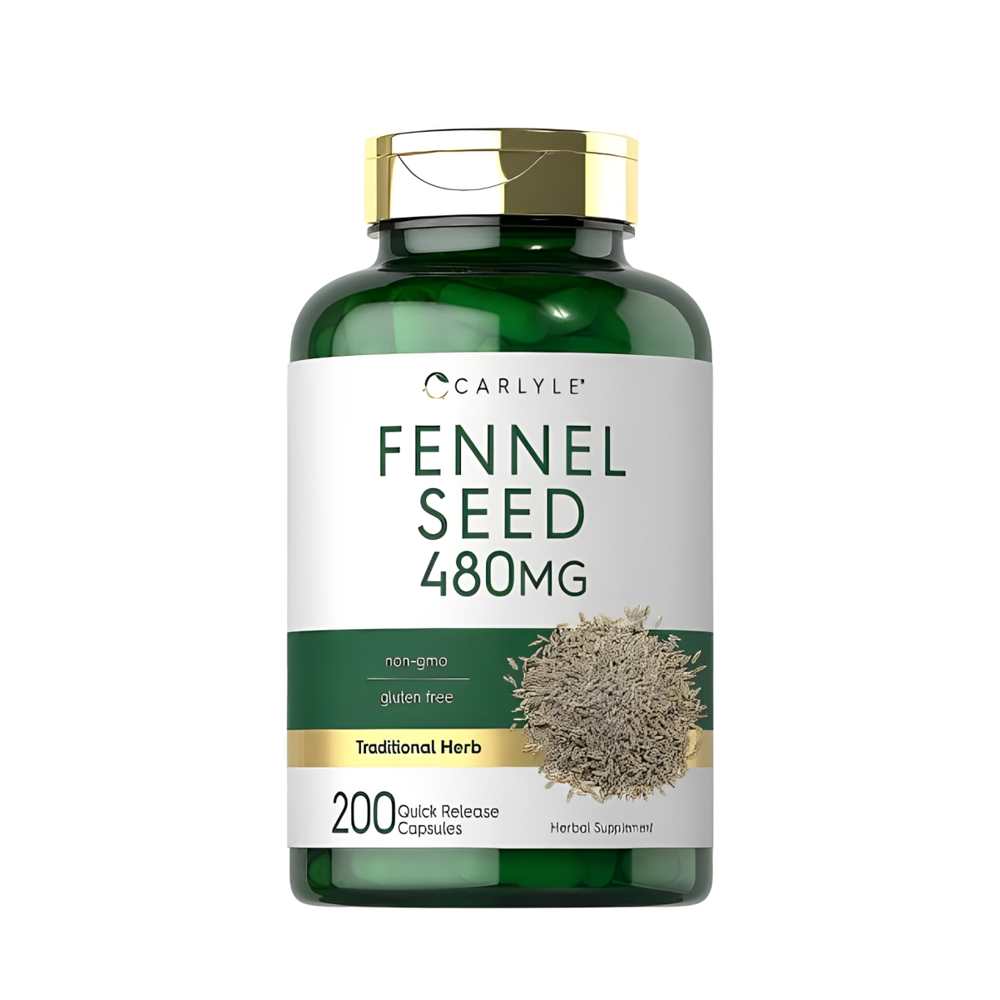 Carlyle Fennel Seed 480mg – Traditional Herb, 200 Quick Release Capsules, Non-Gmo &amp; Gluten-Free