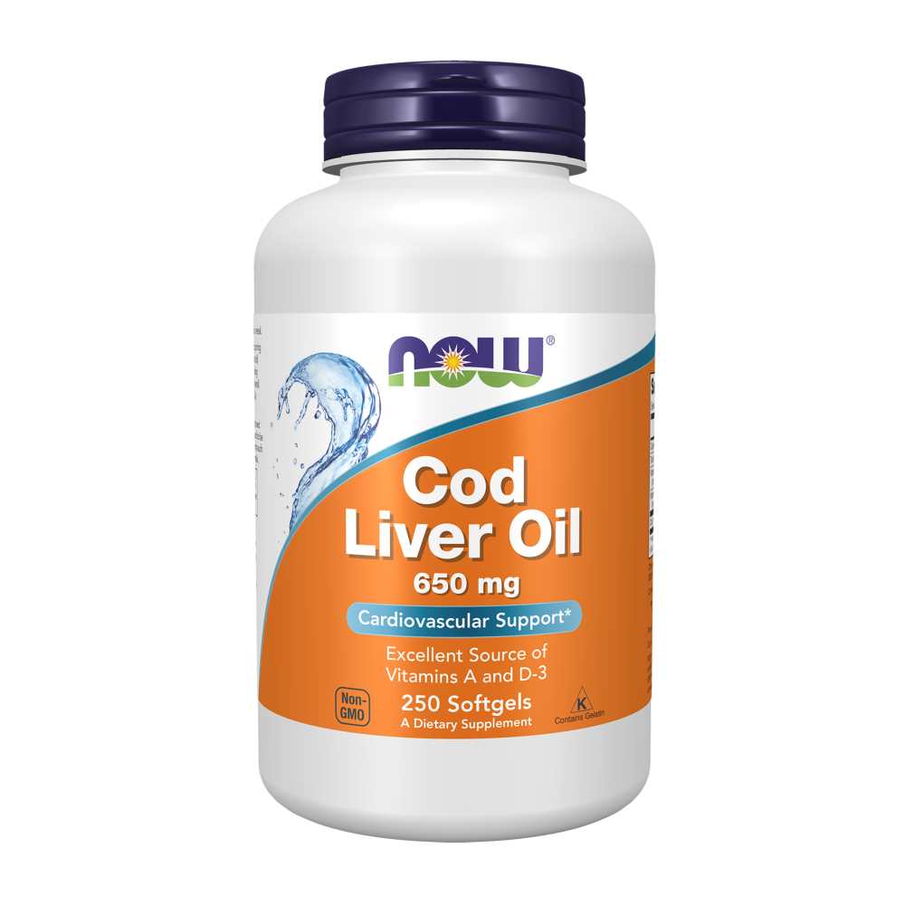 Now Foods Cod Liver Oil 650 Mg – 250 Softgels – Vitamins a &amp; D3