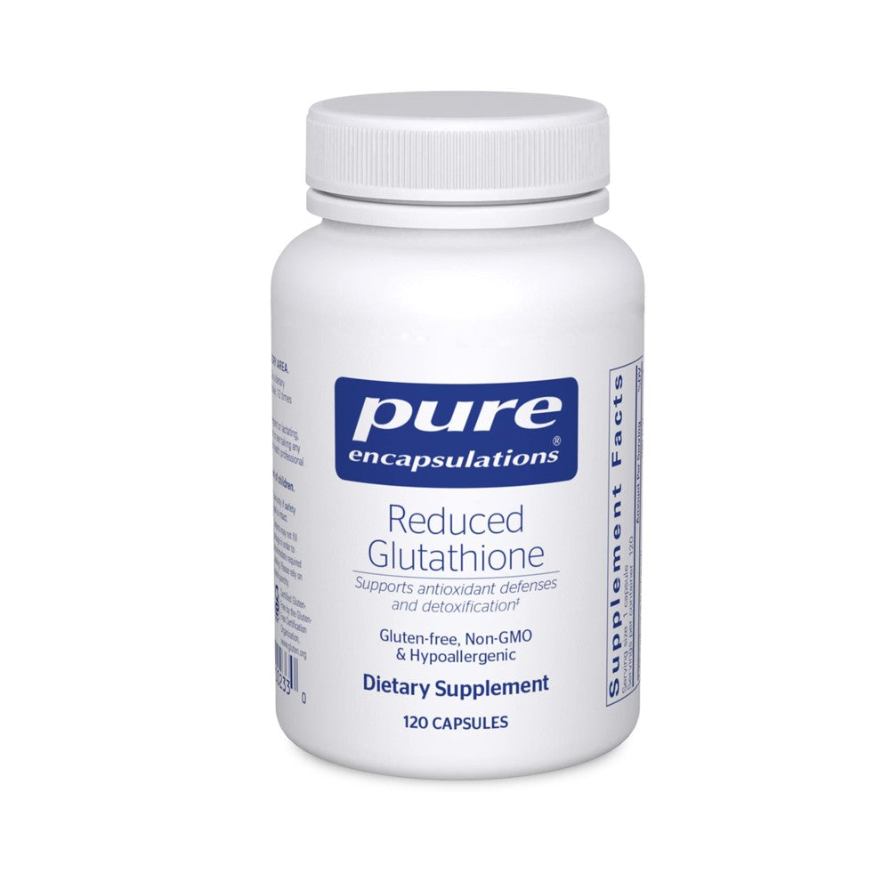 Pure Encapsulations Reduced Glutathione – Supports Antioxidant Defenses &amp; Detoxification | Gluten-Free, Non-GMO, Hypoallergenic | 120 Capsules Dietary Supplement