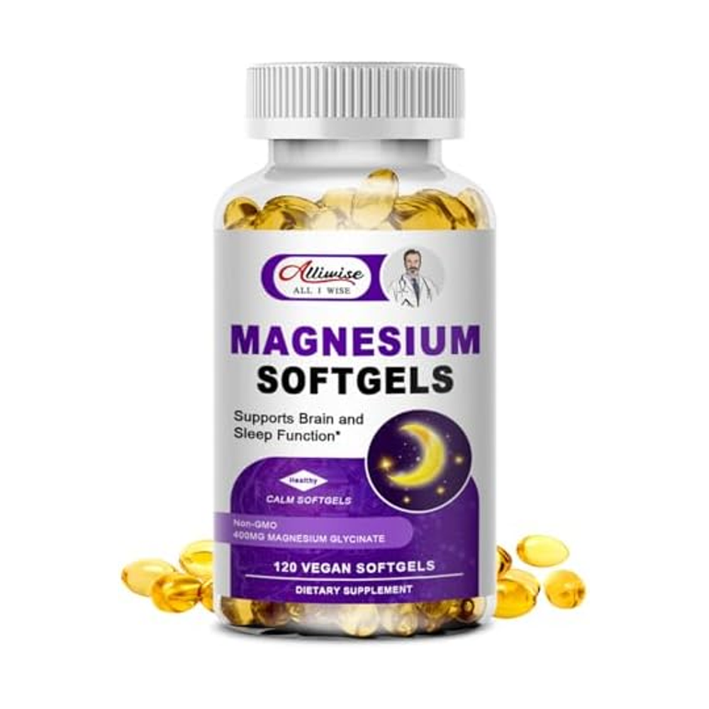 Alliwise Magnesium Softgels - Supports Brain &amp; Sleep Functions