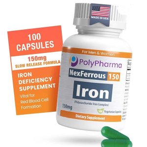 Polysaccharide Iron Complex 150mg for Anemia Support 100 caps