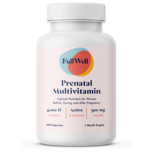 FullWell Prenatal Multivitamin - 240 Capsules | Essential Nutrients for Before, During &amp; After Pregnancy
