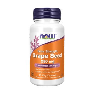 Now Foods Grape Seed 250mg Extra Strength – Antioxidant &amp; Vascular Support – 90 Veg Capsule