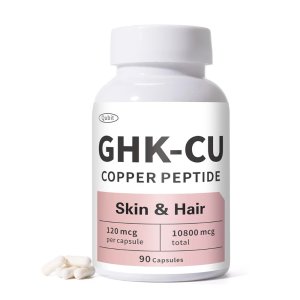 QUBIT GHK-Cu Copper Peptide Supplement for Skin &amp; Hair, Easy 90 Capsules