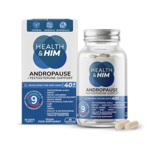 Health &amp; Him Andropause Testosterone Support – 60 Capsules