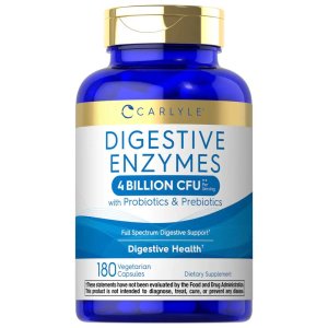 Carlyle Nutritionals Digestive Enzymes with Probiotics &amp; Prebiotics | 180 Capsules