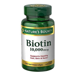Nature's Bounty Biotin 10,000mcg – Healthy Hair, Skin &amp; Nails, 120 Rapid Release Softgels