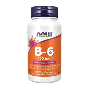 Now Foods B-6 – 100 Mg – Supports Homocysteine &amp; Heart Health – 100 Veg Capsules