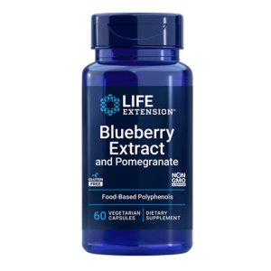 Life Extension Blueberry Extract &amp; Pomegranate – 60 Vegetarian Capsules