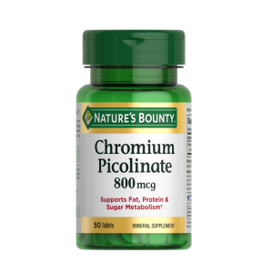 Nature's Bounty Chromium Picolinate 800mcg – Supports Fat, Protein &amp; Sugar Metabolism
