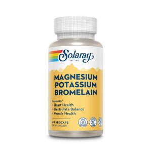Solaray Magnesium &amp; Potassium Asporotate W/ Bromelain 60 Caps