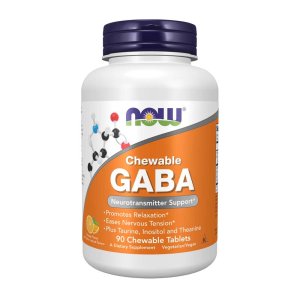 Now Foods Chewable Gaba – Promotes Relaxation &amp; Eases Nervous Tension – 90 Vegetarian Tablets