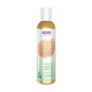 Now Foods Sesame Seed Oil – 100% Pure &amp; Certified Organic – Nutrient-Rich Skin &amp; Massage Oil – 237 M L