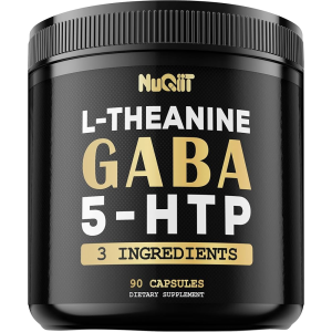 Gaba Supplements 750mg L-Theanine 200mg &amp; 5-HTP (5-hydroxytryptophan) - Supports Brain Health