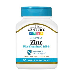 21st Century Zinc Plus Vitamins C &amp; B6 Chewable 90 Tabs