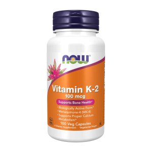 Now Foods Vitamin K-2 100 Mcg – Bone &amp; Calcium Support – 100 Veg Capsules