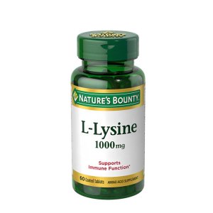 Nature's Bounty L-Lysine 1000mg – Immune Support &amp; Collagen Synthesis, 60 Coated Tablets