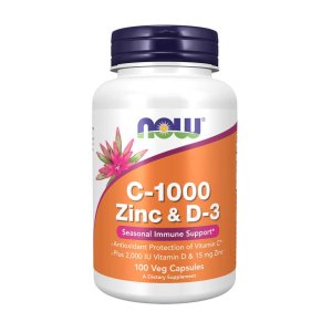 Now Foods C-1000 Zinc &amp; D-3 – Immune Support – 100 Veg Capsules