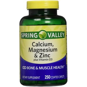 Spring Valley Calcium Magnesium &amp; Zinc Plus Vitamin D3 250 Caplets