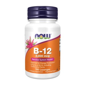 Now Foods B-12 2,000 Mcg – Triple-Form Co-Enzyme B12 for Energy &amp; Nervous System Support – 100 Lozenges