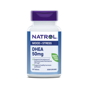 DHEA Mood &amp; Stress Tablets - 50MG By Natrol - Supports Healthy Hormone Synthesis