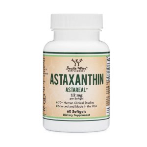 Double Wood Supplements Astaxanthin AstaReal® 12mg – Antioxidant &amp; Skin Health Support | 60 Softgels, Made in the USA
