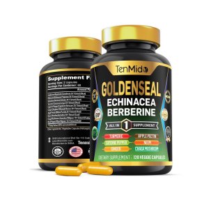 TenMid Supplement F – Goldenseal, Echinacea &amp; Berberine All-in-One Formula | 60 Capsules