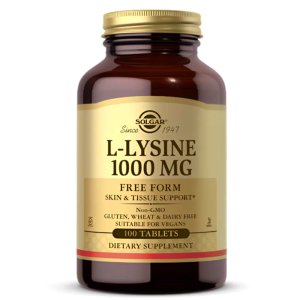 Solgar L-Lysine 1000mg – Skin &amp; Tissue Support, 100 Tablets (vegan &amp; Non-Gmo)