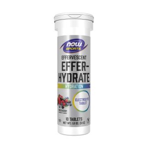 Now Sports Effer-Hydrate Effervescent Mixed Berry – Electrolyte Replenishment Tablets – Stay Hydrated &amp; Energized – 10 Tablets