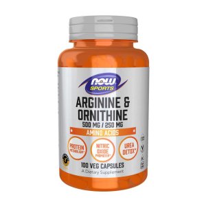 Now Sports Arginine &amp; Ornithine 500 Mg / 250 Mg – 100 Veg Capsules