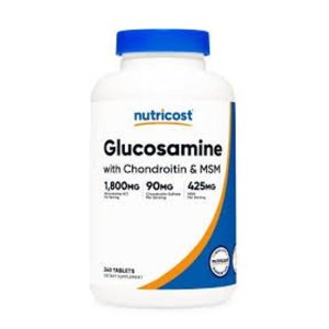 Nutricost Glucosamine with Chondroitin &amp; MSM – Joint Support Formula | 1,800mg Glucosamine, 90mg Chondroitin, 425mg MSM Dietary Supplement | 240 Tablets