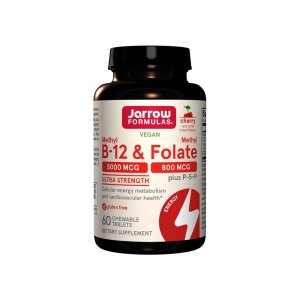 Jarrow Formulas Methyl B-12 &amp; Methyl Folate Cherry 60 Tabs